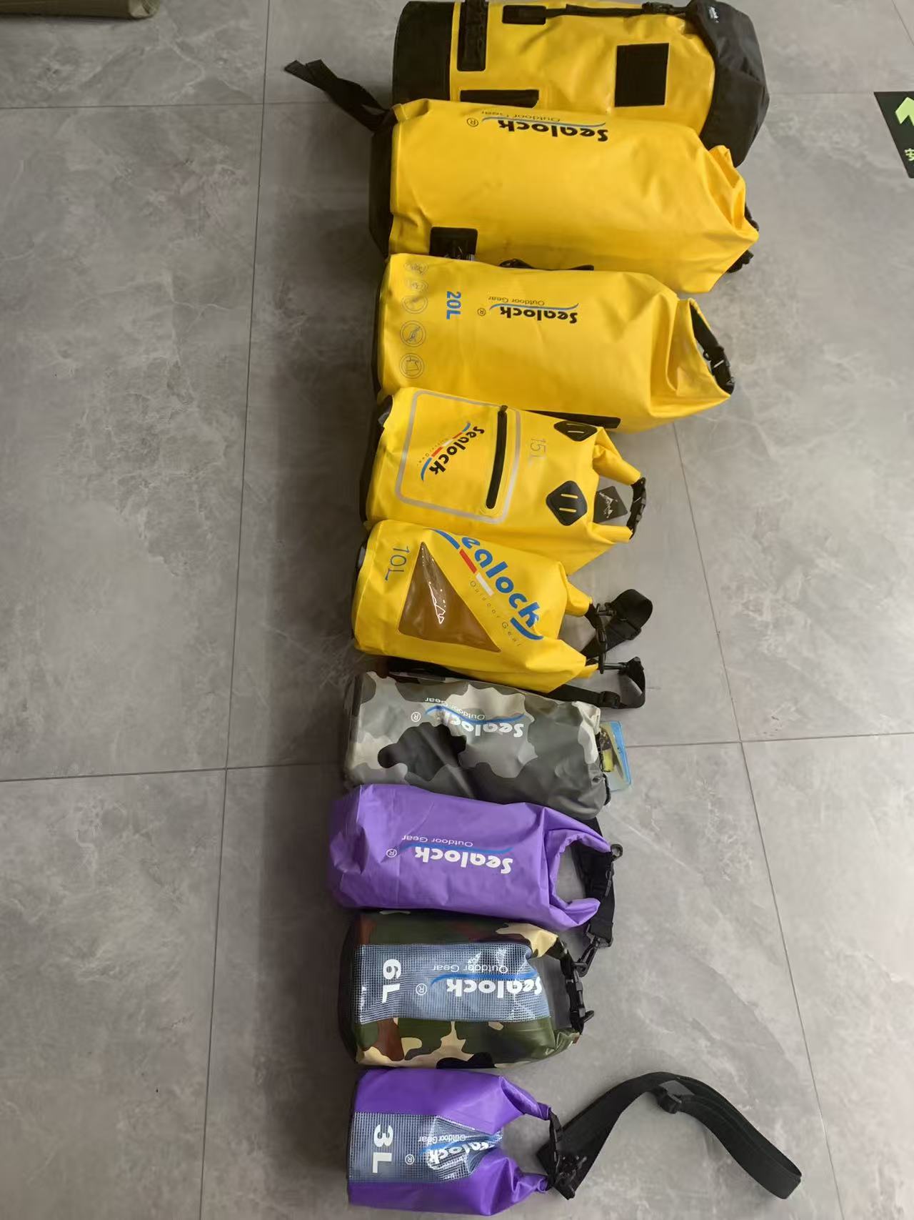 Sveisede Camping Dry Bags 20–80L — MOQ 300 | Kina og Vietnam